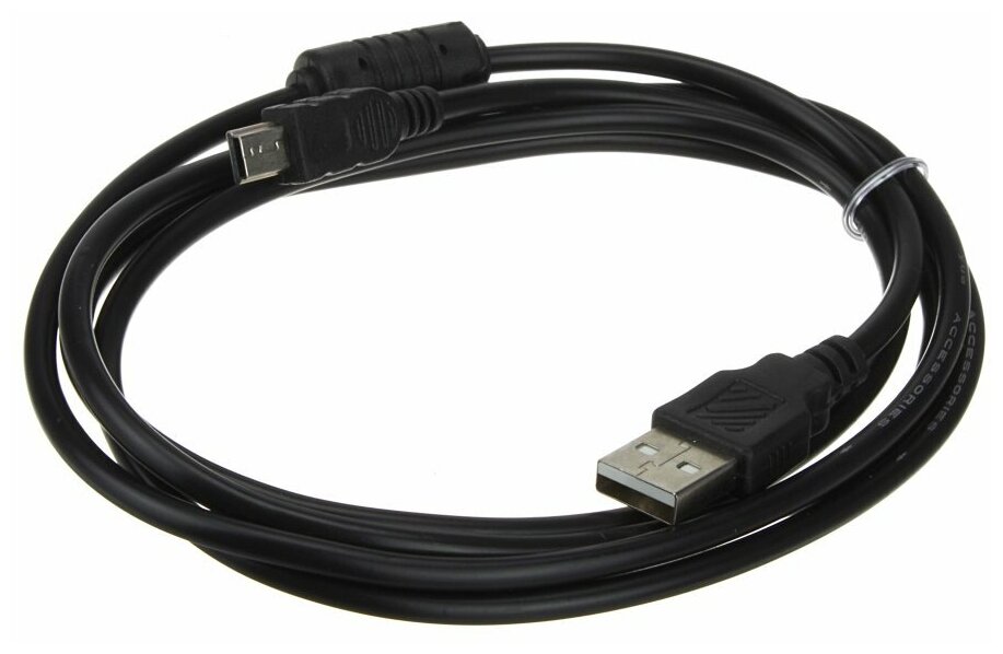 Шнур USB A-miniUSB 5PIN 1.5м черный