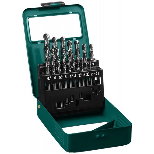 фото Kraftool hss-g 19шт(1-10мм), набор сверл по металлу hss-g, сталь м2(s6-5-2), 29651-h19