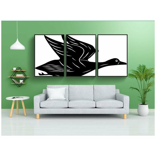 фото Набор модулных постеров для интерьера "домашняя птица, утка, животное" 60x90 см. в тубусе, без рамки lotsprints