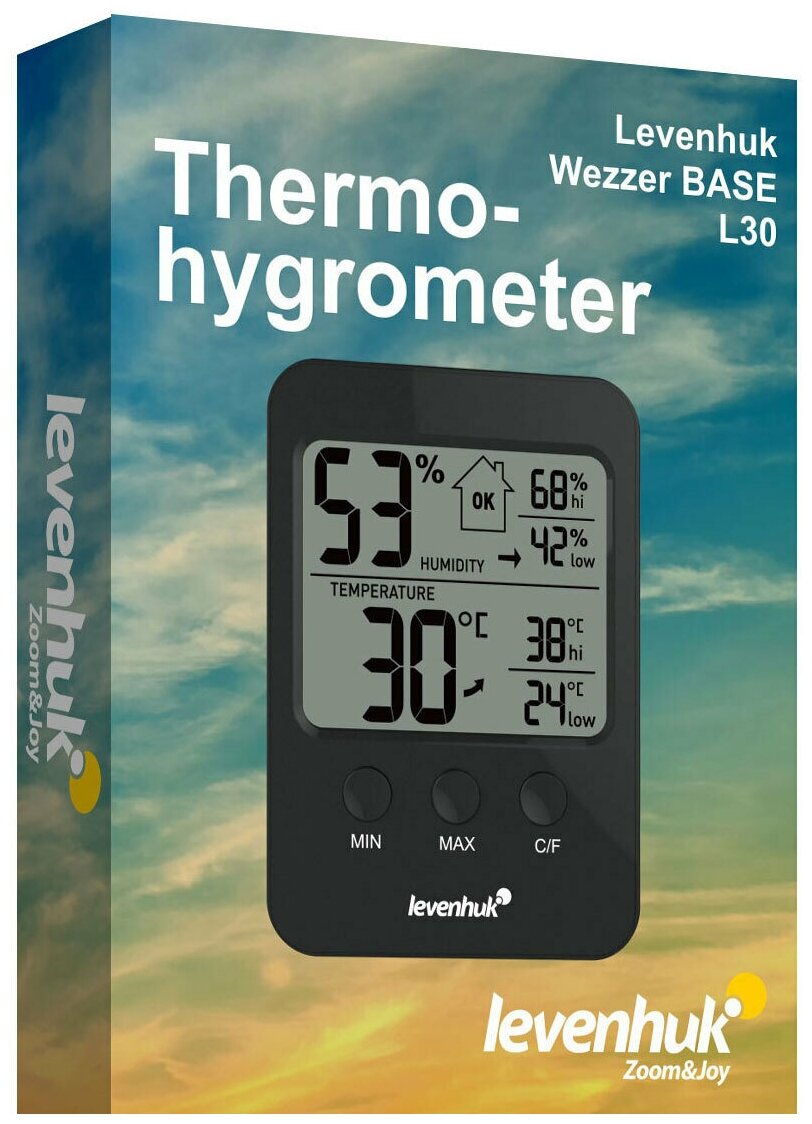 Термогигрометр Levenhuk Wezzer BASE L30, черный - фотография № 2