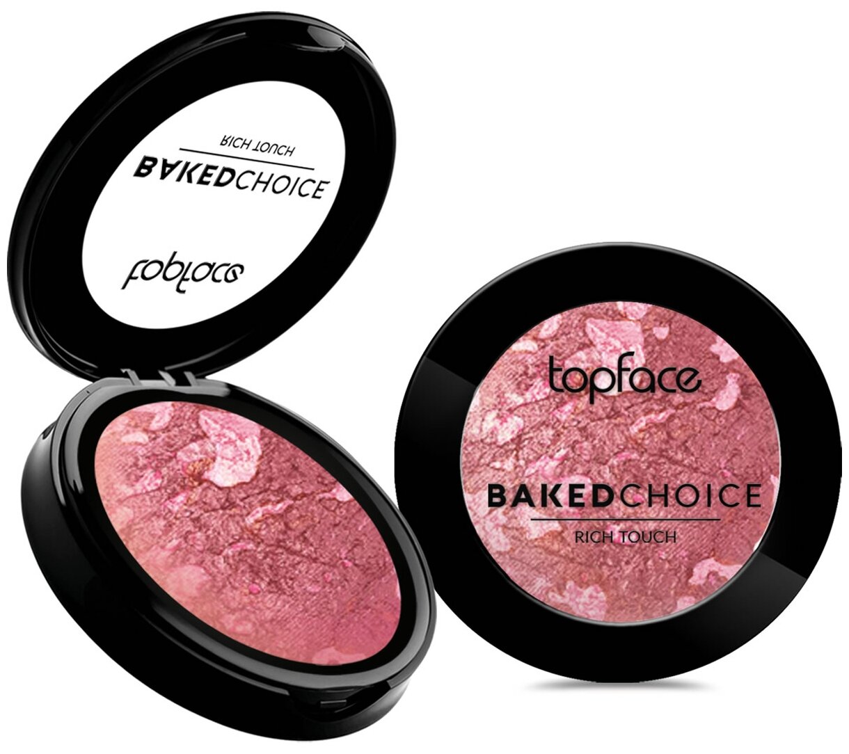 TOPFACE Румяна подсвечивающие для лица Rich Touch Blush On запеченные, 5 г, 07 Pink Petal