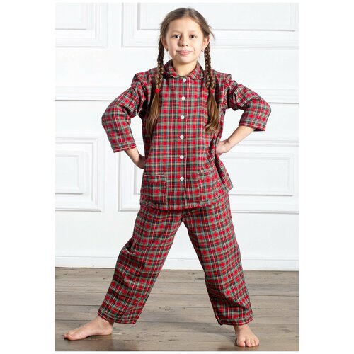 Пижама, размер 8 лет, красный
