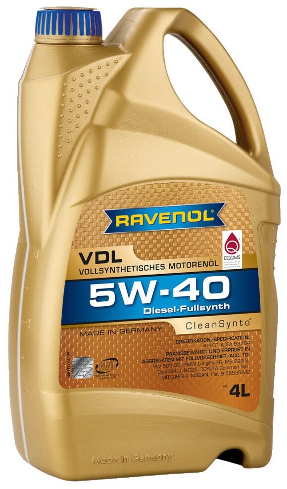 RAVENOL 1111132-004-01-999 Моторное масло 5W-40 (4л) (второй номер 4014835723795) 1шт