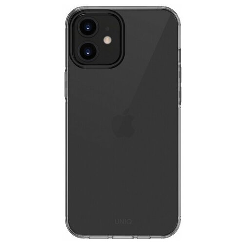 фото Термополиуретановый чехол-накладка для iphone 12 mini uniq air fender anti-microbial, серый/grey