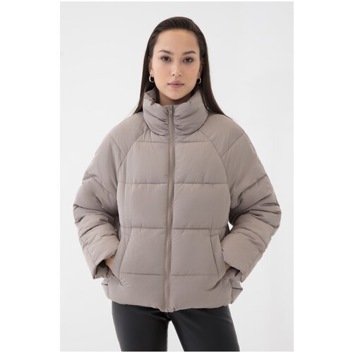 фото Куртка zarina, размер 48(l), бежевый