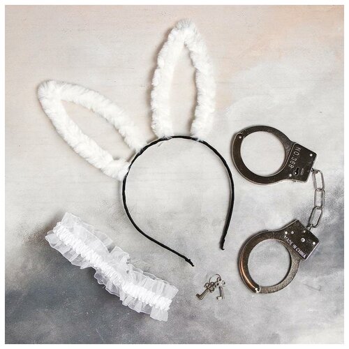 фото Карнавальный набор "я твоя зайка" ободок, наручники, повязка 5197019 страна карнавалия