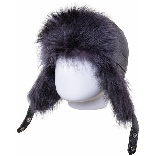 фото Шапка ушанка starkoff, размер 60, черный