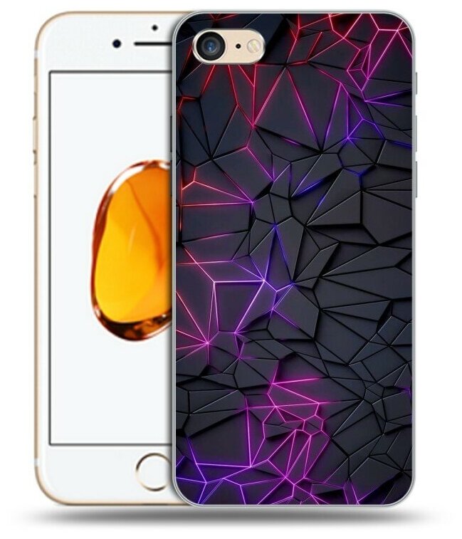Дизайнерский силиконовый чехол для Iphone SE 2020 Яркие абстракции