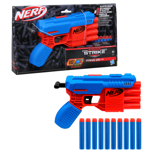 Бластер Нёрф Альфа Страйк Фанг QS 4 E6973 hasbro хасбро бластер hasbro nerf зомби страйк переворот 8