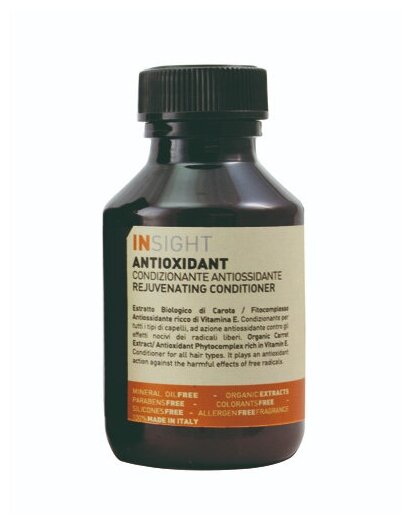 Кондиционер антиоксидант для перегруженных волос ANTIOXIDANT, 100 мл | INSIGHT (инсайт)