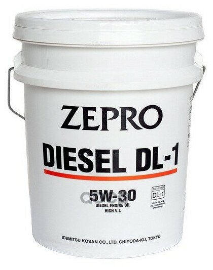 Полусинтетическое моторное масло IDEMITSU Zepro Diesel DL-1 5W-30, 20 л