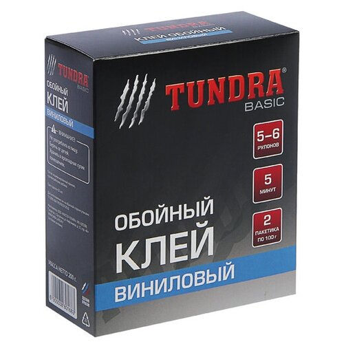 Клей обойный TUNDRA, для виниловых обоев, коробка, 200 г