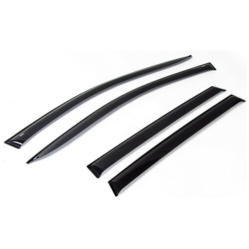 Дефлекторы окон Rival Premium для Hyundai Solaris II седан 2017-2020 2020-н. в, листовой ПММА, 4 шт. 32305006