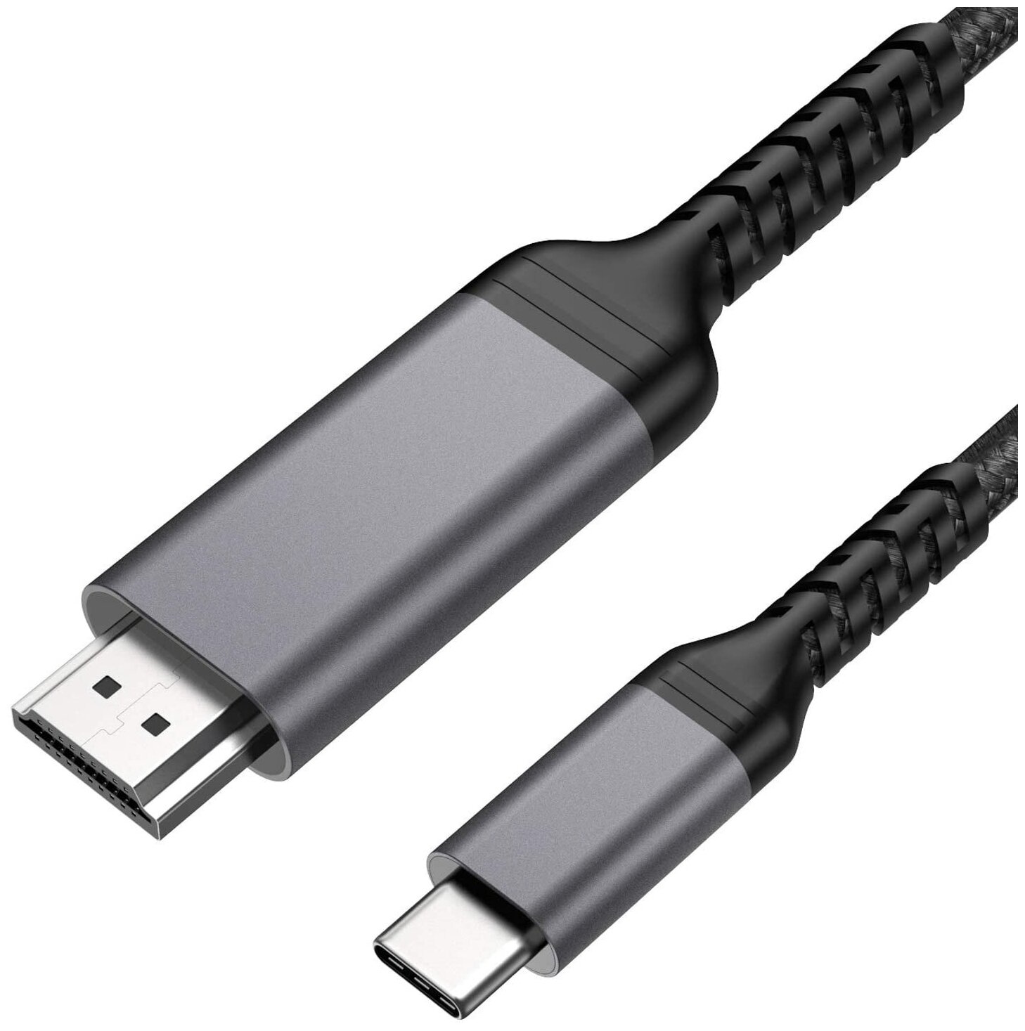 USB переходник ELfoC HD-CMM Type-C папа to HDMI папа 4K 60HZ Compatible with MacBook Pro/MacBook Air M1 2020, iPad Pro 2021 2 м