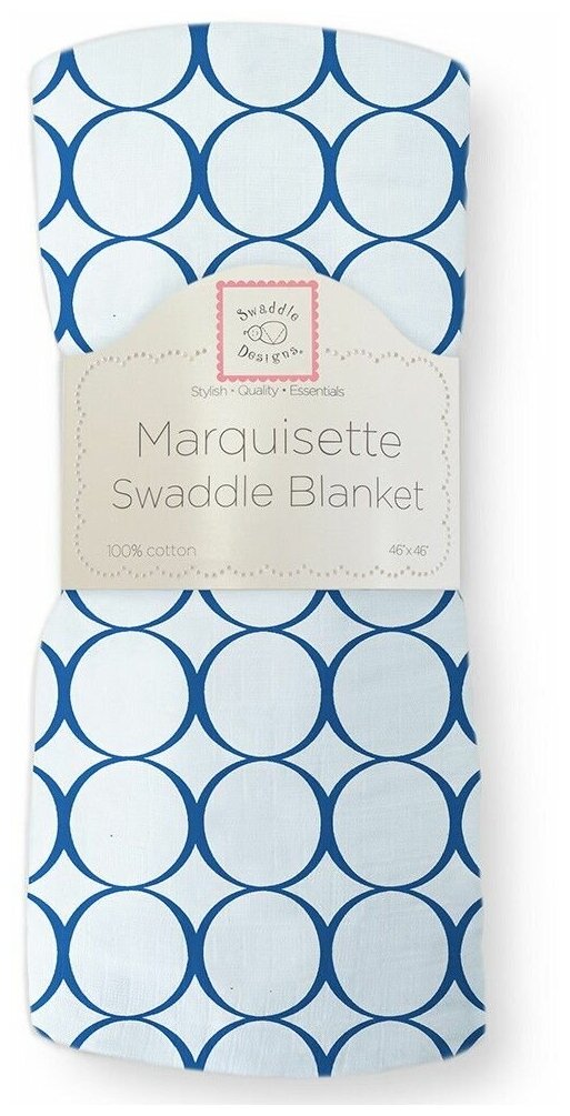 SwaddleDesigns (США) Муслиновая пеленка Маркизет True Blue Mod C