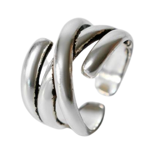 кольцо драгоценность хаотичность безразмерное Кольцо Queen Fair, безразмерное, серебряный