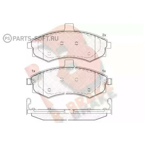 Дисковые тормозные колодки R BRAKE RB1643