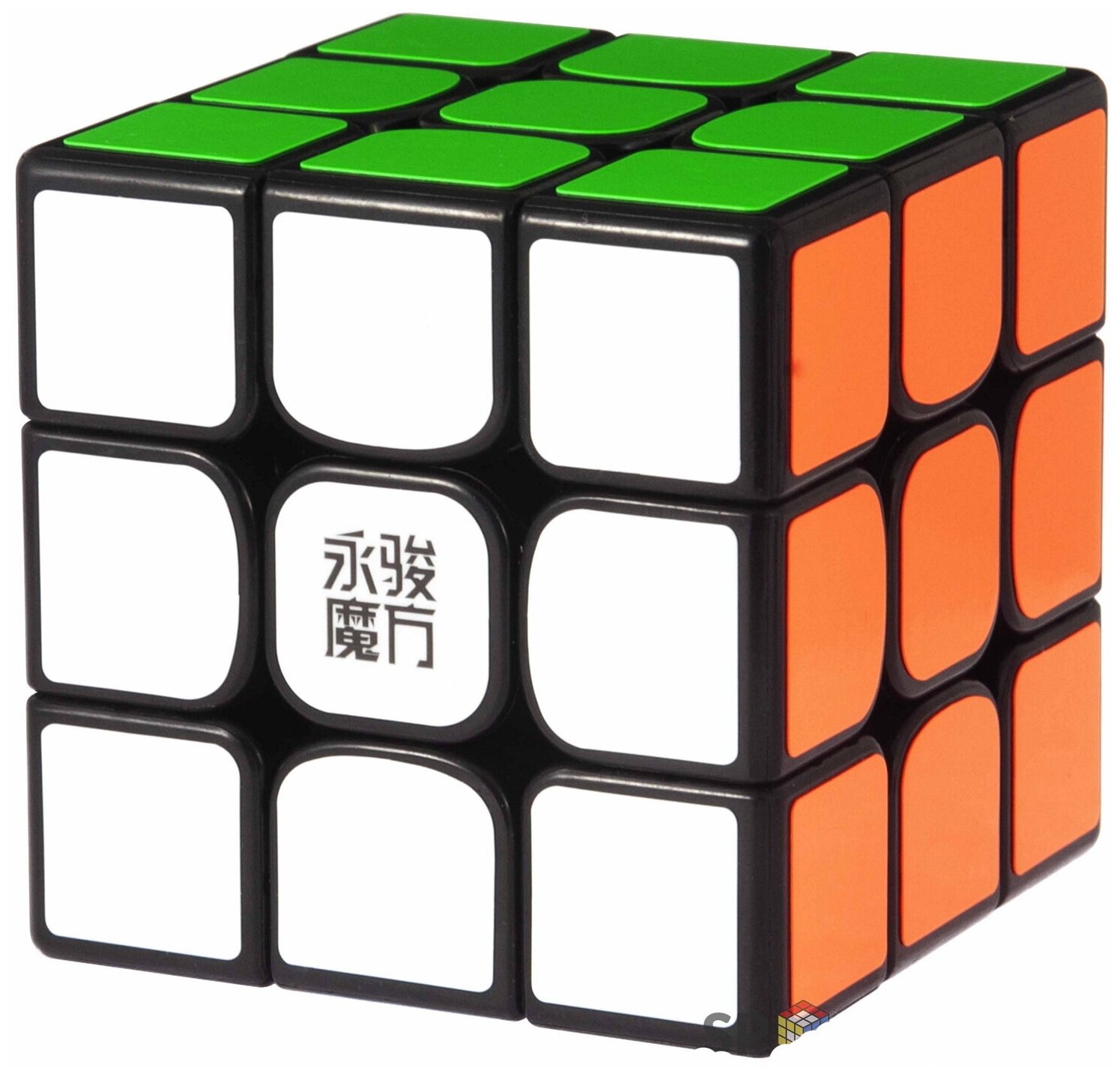 Кубик Рубика магнитный YJ 3x3x3 Yulong V2 M, black