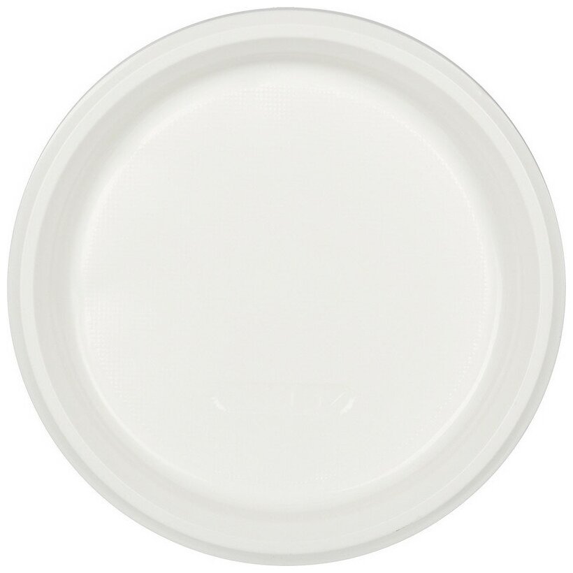 Тарелка одноразовая d 220мм, белая, ПП 100шт/уп