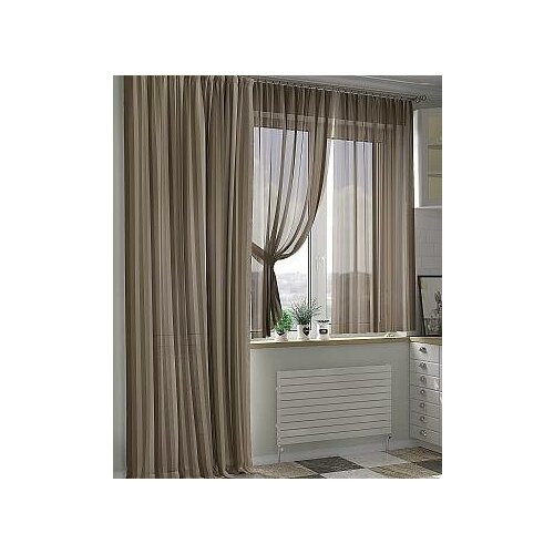 фото Комплект штор томдом комиленс (коричневый)