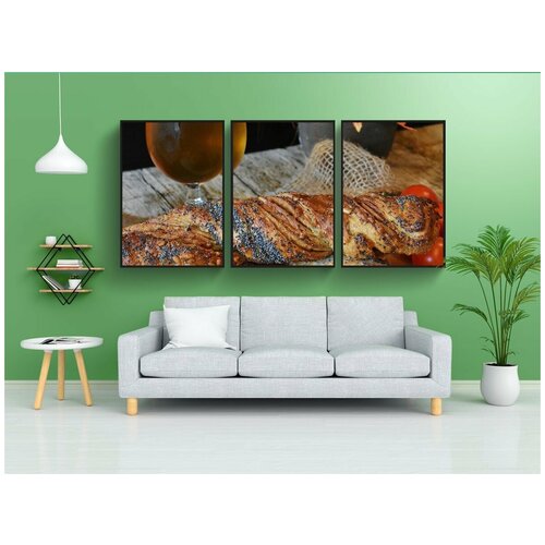 фото Набор модулных постеров для интерьера "выпечка, кондитерские палочки, ремесло" 60x90 см. в тубусе, без рамки lotsprints