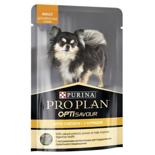 Влажный корм для собак Purina Pro Plan Adult для маленьких пород с курицей пауч упаковка 24 шт х 100 г