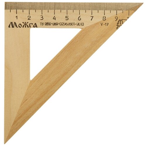 Линейка Треугольник деревянный 11см угол 45 градусов Можга С-138 42392 265₽