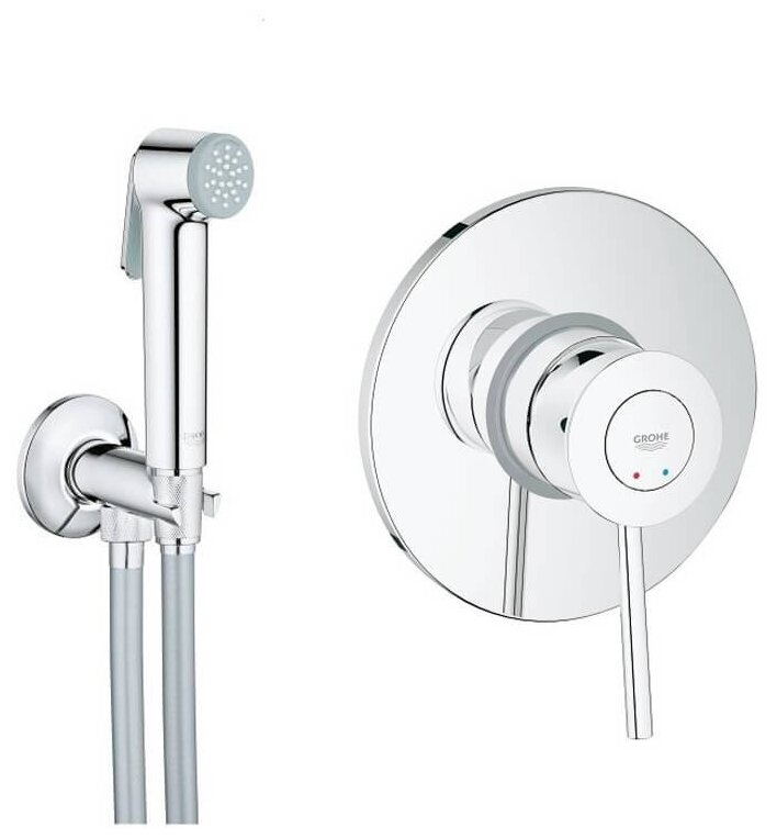 Гигиенический душ Grohe BauClassic 124901, хром - фотография № 2