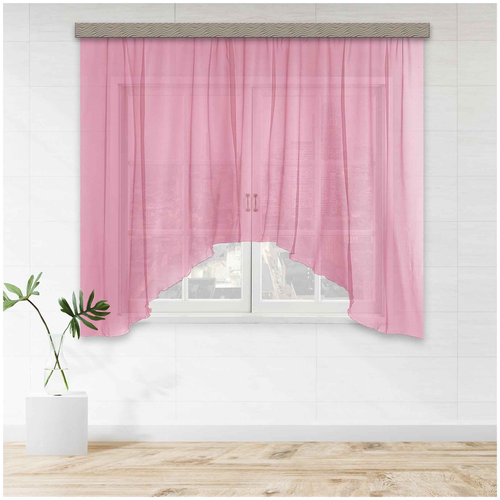 фото Тюль Witerra Вуаль однотонная арка на ленте