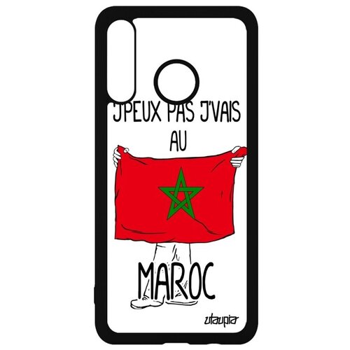 фото Дизайнерский чехол на мобильный // huawei p30 lite // "еду в марокко" флаг принт, utaupia, белый