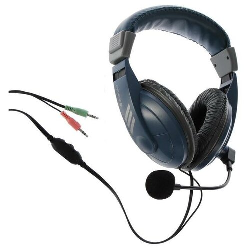 Наушники Defender Gryphon HN-750 компьютерные микрофон 105 дБ 32 Ом 35 мм 2 м синие 289800₽