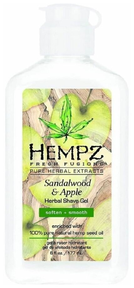 Гель Hempz Sandalwood & Apple Herbal Shave Gel, 177 мл