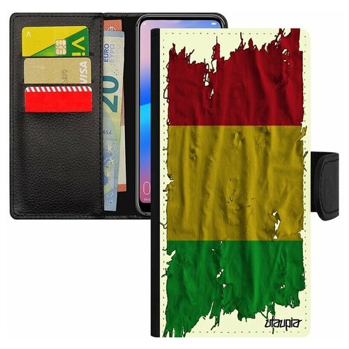 фото Чехол-книжка для мобильного redmi 6a, "флаг мали на ткани" патриот государственный utaupia