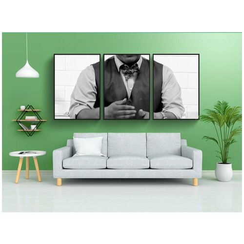 фото Набор модулных постеров для интерьера "парикмахер, салон, ретро" 60x90 см. в тубусе, без рамки lotsprints