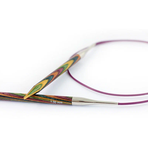 Спицы Knit Pro Symfonie 21358, диаметр 7 мм, длина 100 см, общая длина 100 см, разноцветный спицы knit pro zing 47151 диаметр 7 мм длина 100 см общая длина 100 см аметист