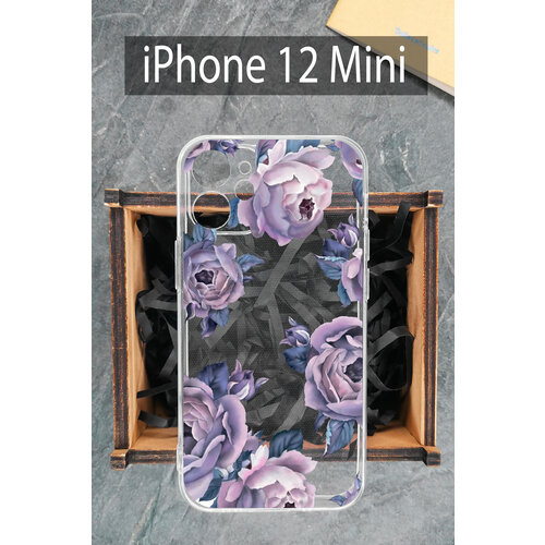 Силиконовый чехол Пионы для Apple iPhone 12 Mini/ Айфон 12 Мини