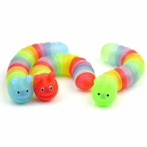 Игрушка светящаяся Гусеница слизень антистресс для детей 17 х 3 см 2270-1 296₽