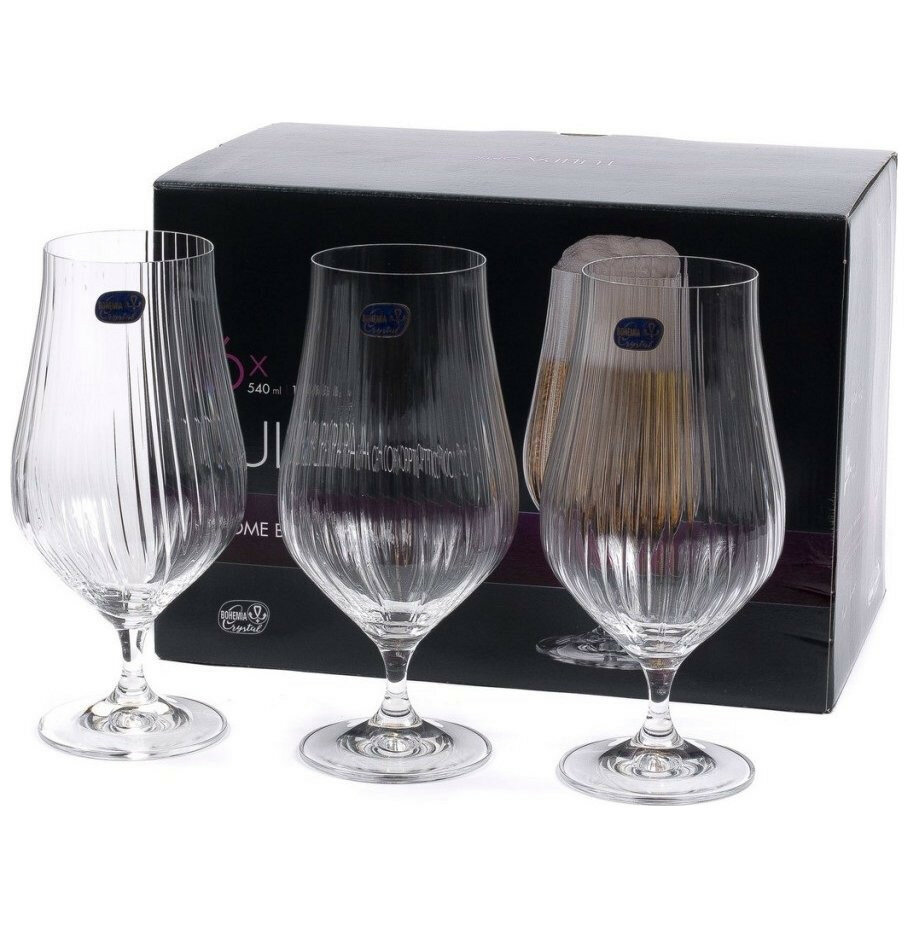 фото Бокалы для пива 540 мл 6 шт Crystalex CZ s.r.o. "Тулипа /Оптика /Без декора" / 196956