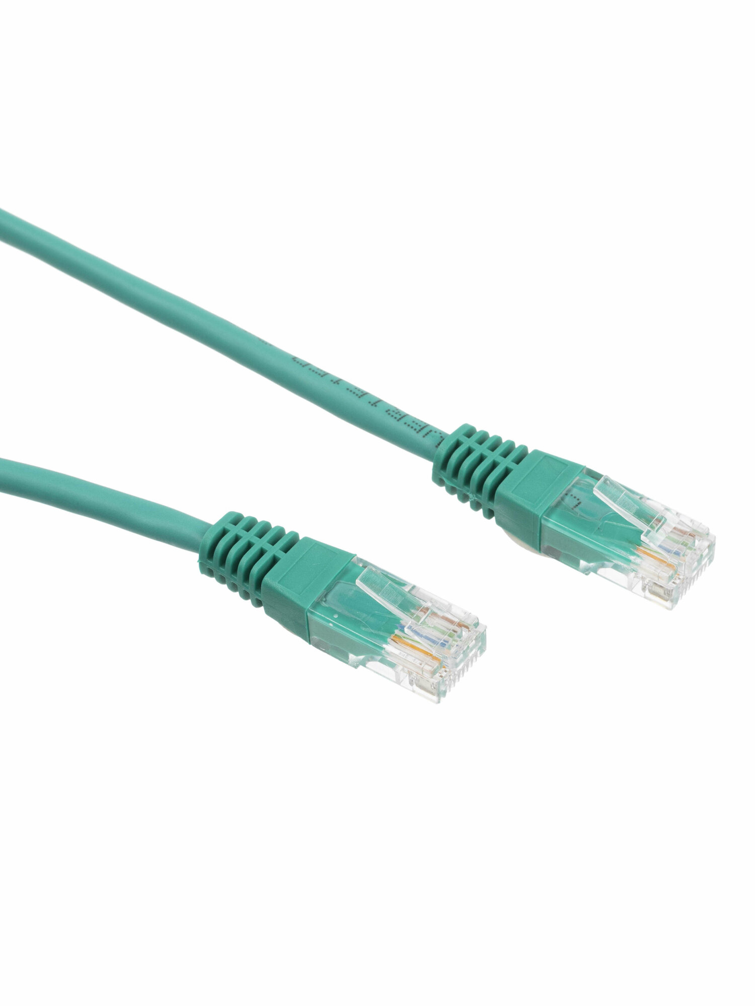 Патч-корд 0.5 м зеленый 5E RJ-45 кабель сетевой для интернета 10 шт. — фото 1
