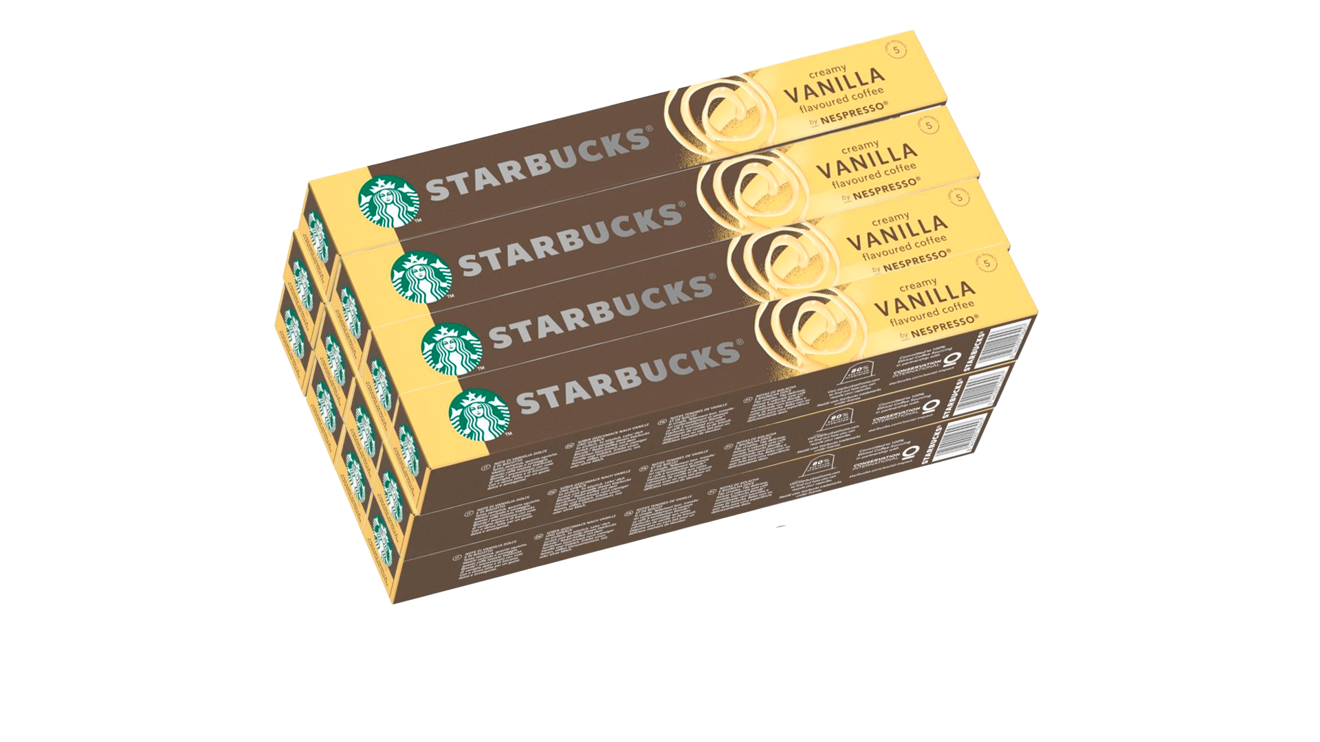 Кофе в капсулах Starbucks Creamy Vanilla, 10 кап. в уп., 12 уп.