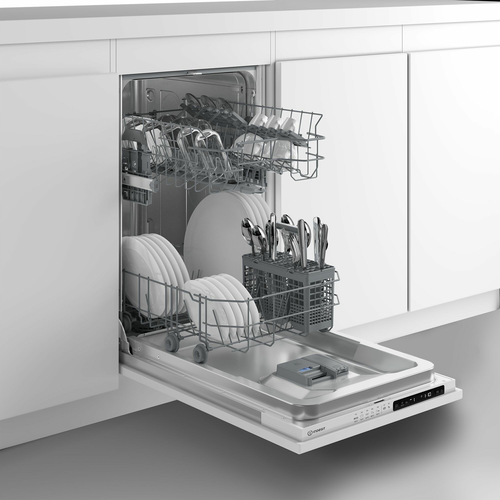 Встраиваемая посудомоечная машина Indesit DIS 1C59, белый - фотография № 3