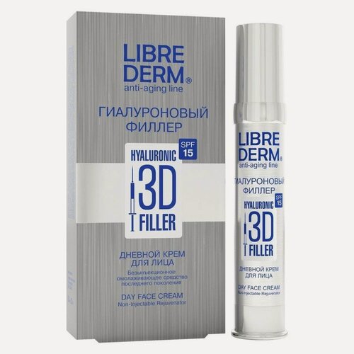 Изображение товара Гиалуроновый Филлер 3D Librederm дневной крем для лица SPF15, 30 мл