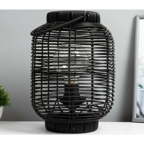 Настольная лампа Бурмис Е27 15Вт черный 22х22х30 см 1654₽