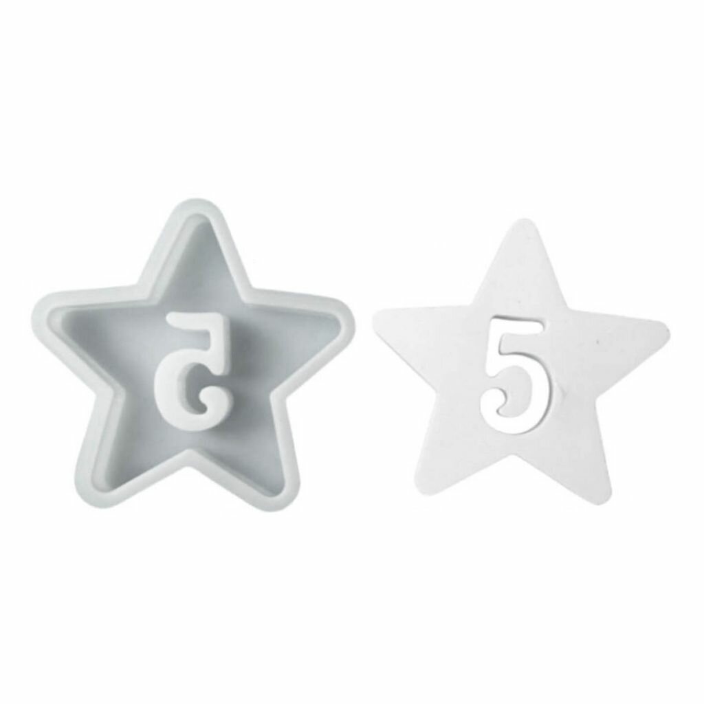 Форма для изготовления свечей, Цифровая гипсовая форма Star hollow-5