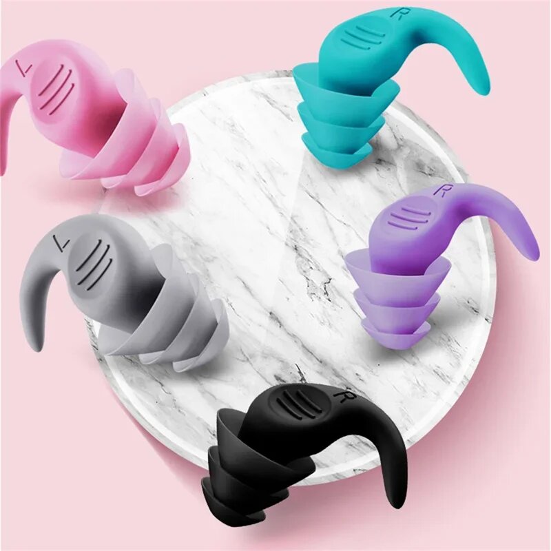 Изображение Мягкие силиконовые беруши для сна, 1 пара, 15 цветов, 02 Pink