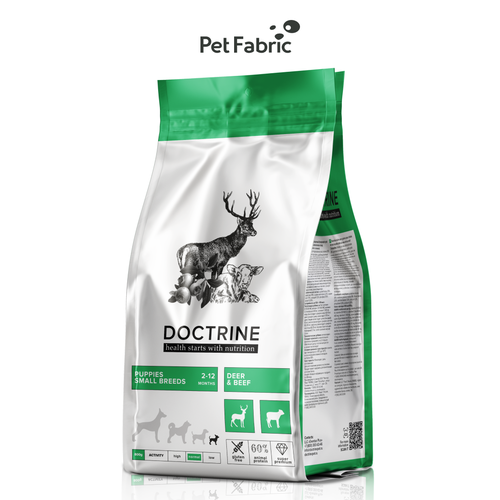 Корм для щенков Doctrine с телятиной и олениной 1 уп. х 800 г (для мелких пород)