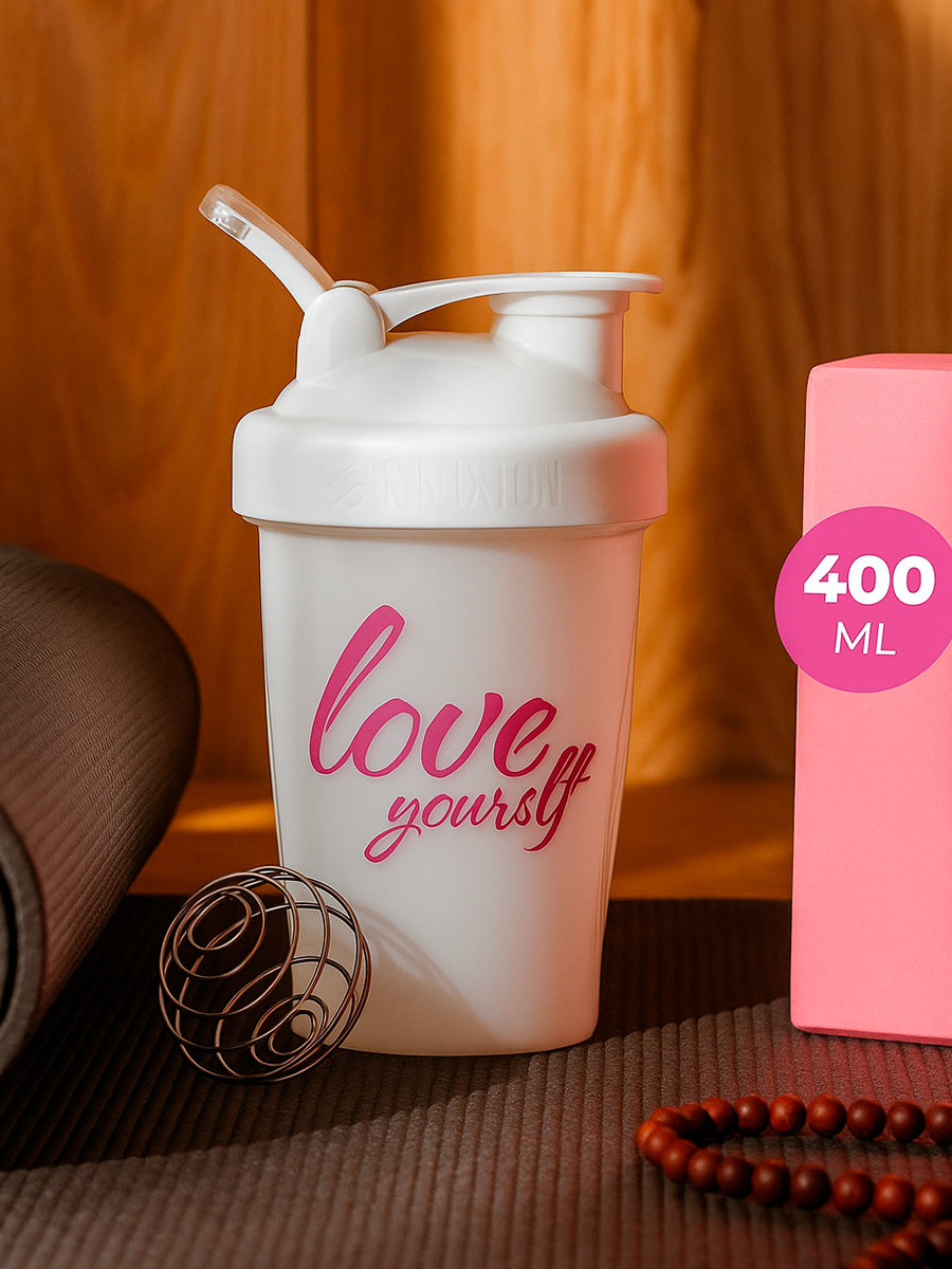 Шейкер для протеина и коктейлей спортивный inMixton 400 мл Белый