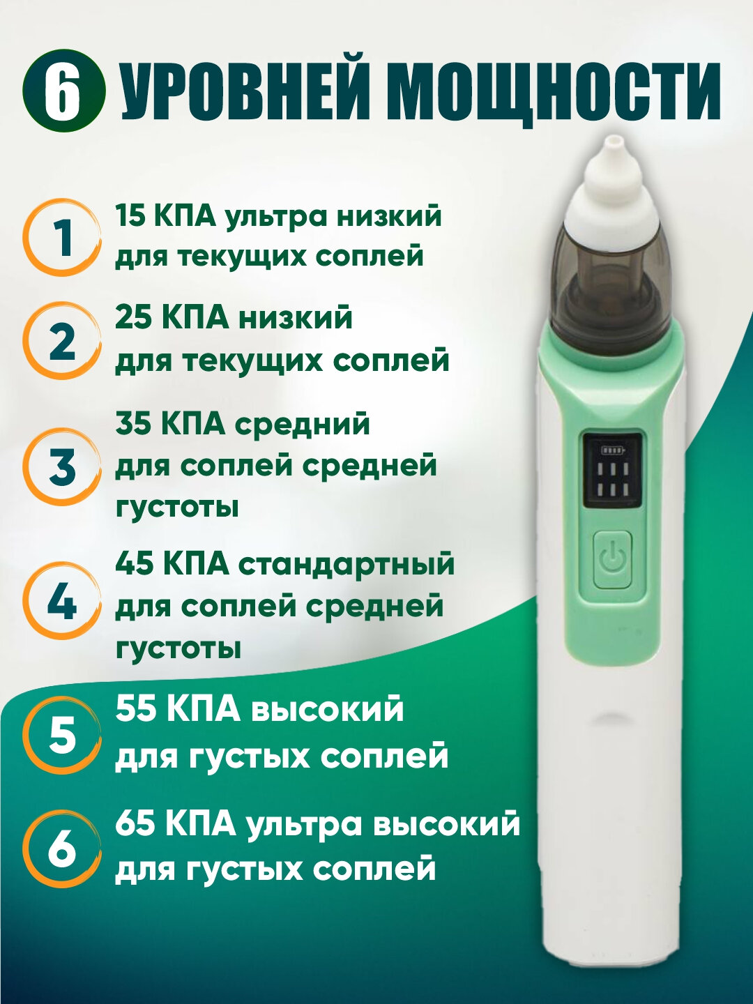 Детский электрический назальный аспиратор — фото 1