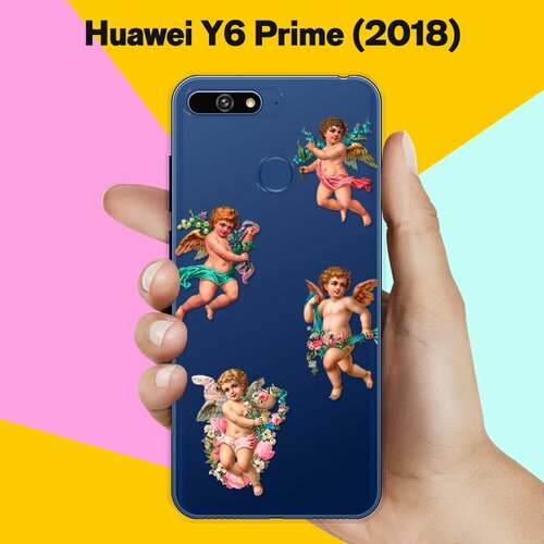 Силиконовый чехол Ангелочки на Huawei Y6 Prime (2018) силиконовый чехол кактусы на huawei y6 prime 2018