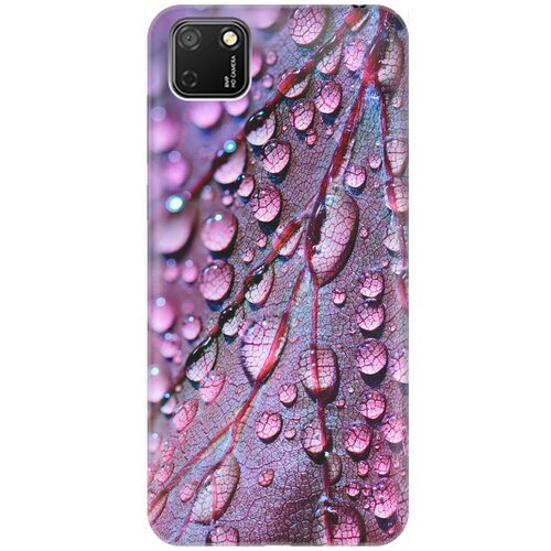 фото Re:pa накладка transparent для huawei y5p / honor 9s с принтом "лист в каплях"